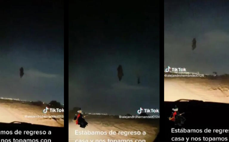 ¿Bruja, Dementor o truco?: Misteriosa figura oscura captada en video